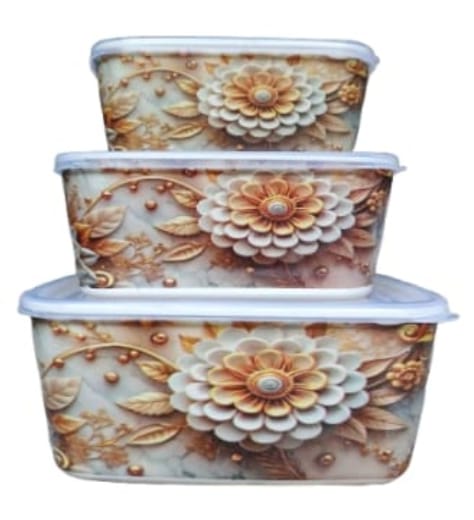 Set of 3 Melamine Bowls with Lids – Stylish Storage Bowl Set (Small, Medium & Large)