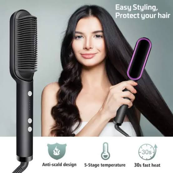 909 Hair Straightener  high-quality Hair Styling Hair Comb Brush with Temperature Adjustment