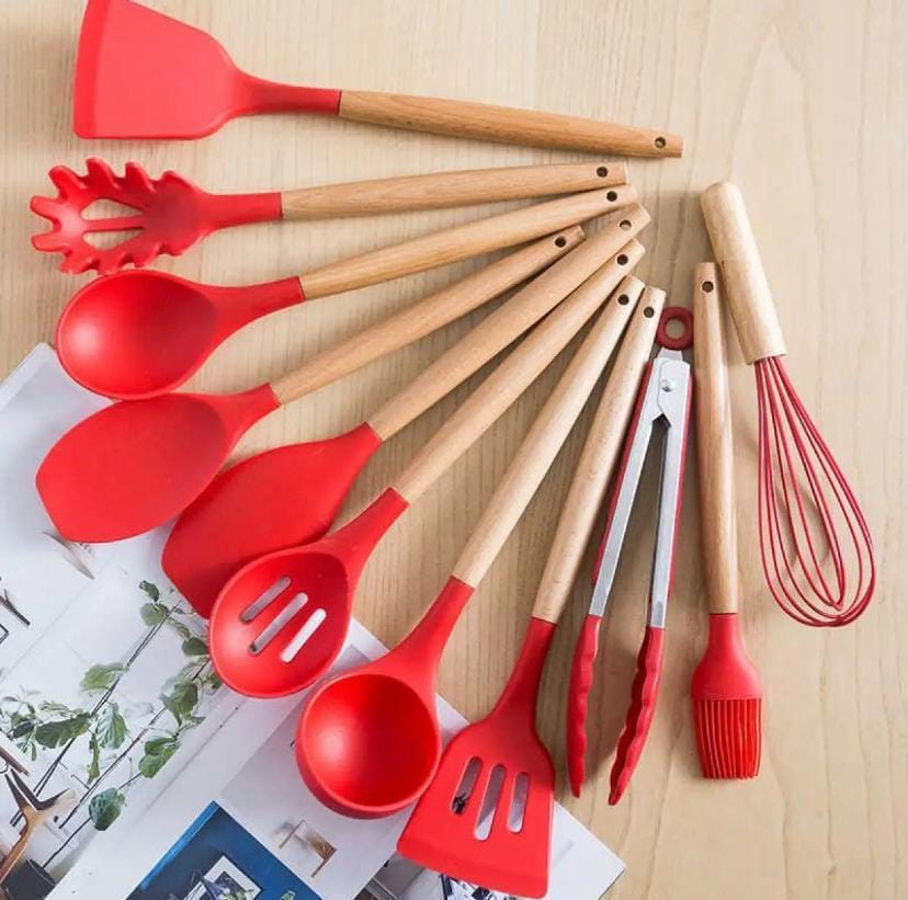 12 Pcs Silicon Spatula Spoon Set