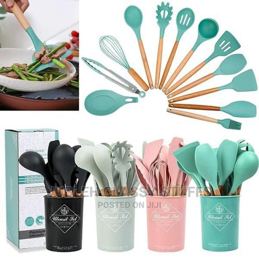 12 Pcs Silicon Spatula Spoon Set