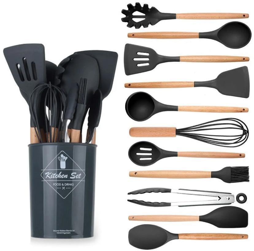12 Pcs Silicon Spatula Spoon Set