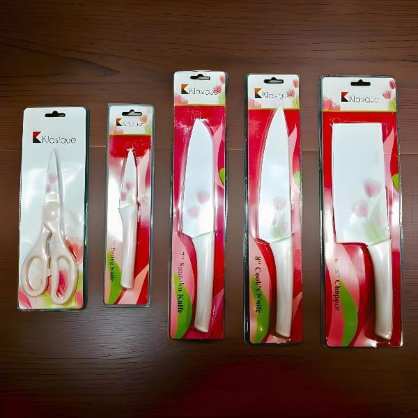 Imported 5 PCs Classic Flower Coated Knives Set