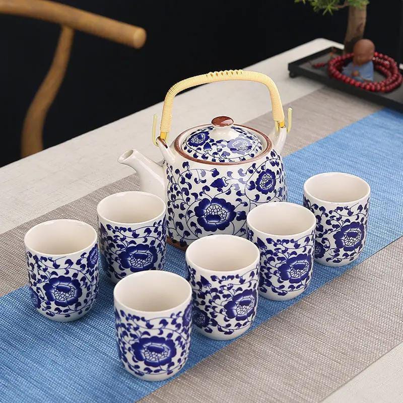 Chinese Style Ceramic Tea Set (Pack of 7)