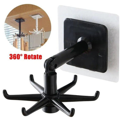 Wall Mounted Rotating Hook Pack of Three