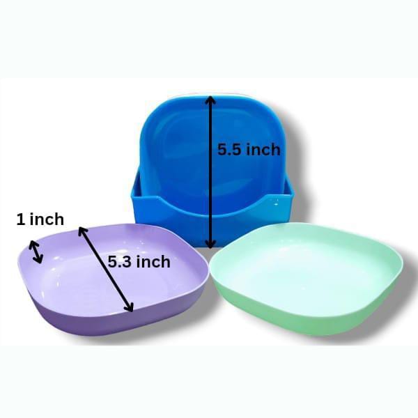 10 Pcs Colorful Plates with Stand