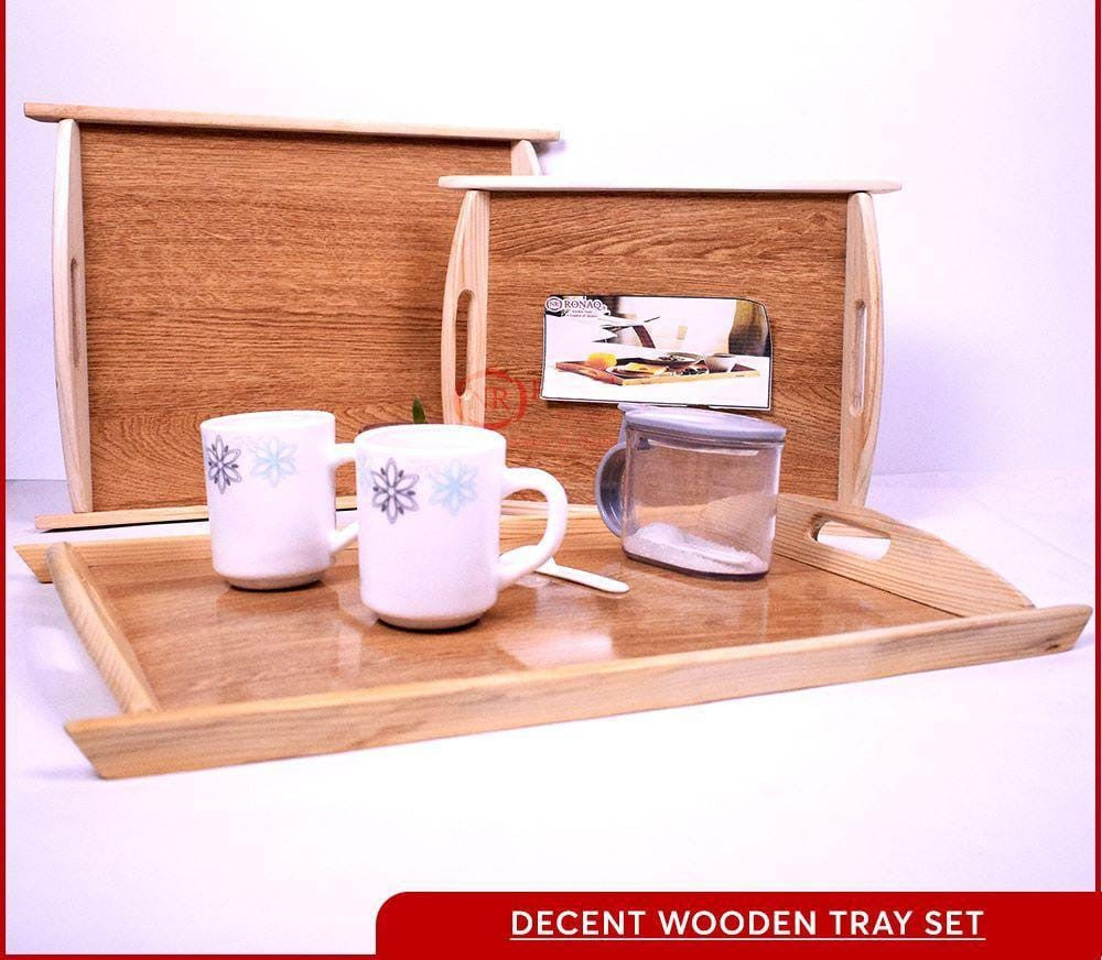 Wooden Tray Pack of 3