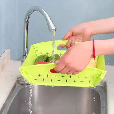 2in1 Foldable Drainage Kitchen Basket with Cutting Board
