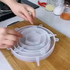 Silicone Stretchable Lid Covers (Set of 6 pcs - Mix/Random Colors)