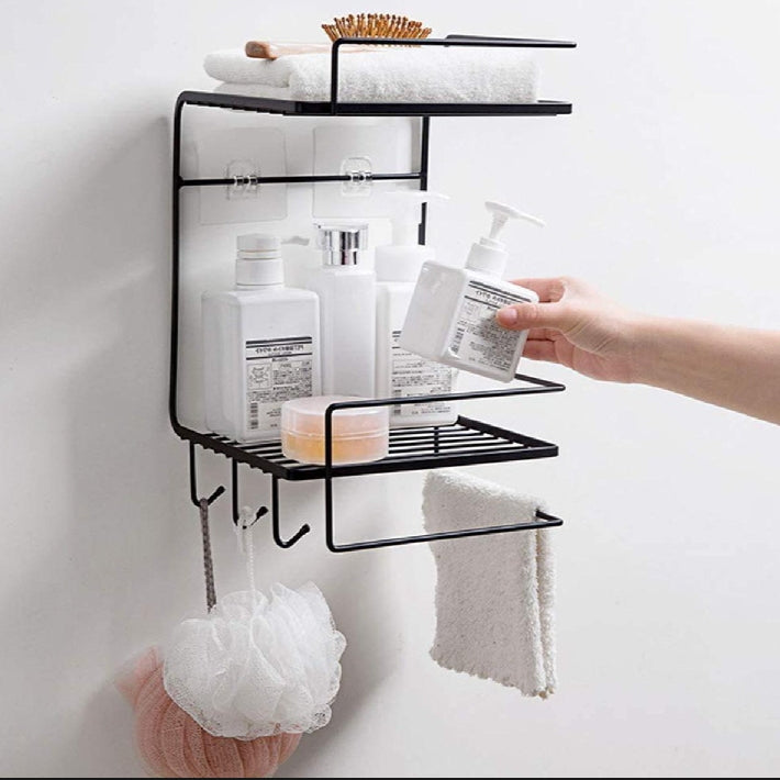 2 Layer E-Corner Iron Wall Mounted Shelf