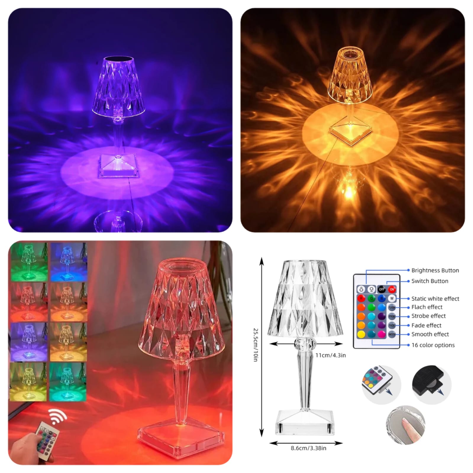 Rose Diamond Table Lamp