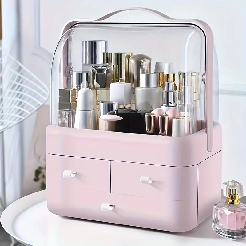 Cosmetic Storage Box, Makeup Organizer with Large Capacity with Storage Drawer