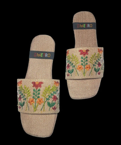 Women's Jute Formal Flats Slippers Style 12