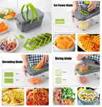 Ultimate Kitchen Vegetable Chopper & Grater Set - 22 in 1 Multi-Functional Tool with Strainer Basket