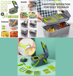 Ultimate Kitchen Vegetable Chopper & Grater Set - 22 in 1 Multi-Functional Tool with Strainer Basket