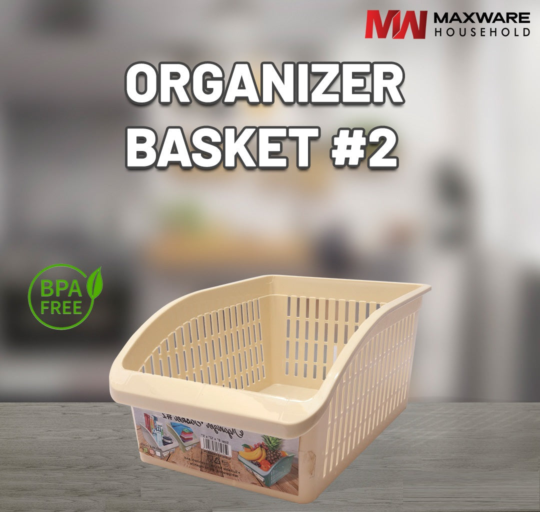 Plastic Fridge Storage Organizer Basket- Pack of 3- Short-Heightened