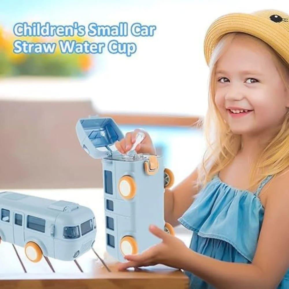 School Bus Water Bottle (Straw Bottle)