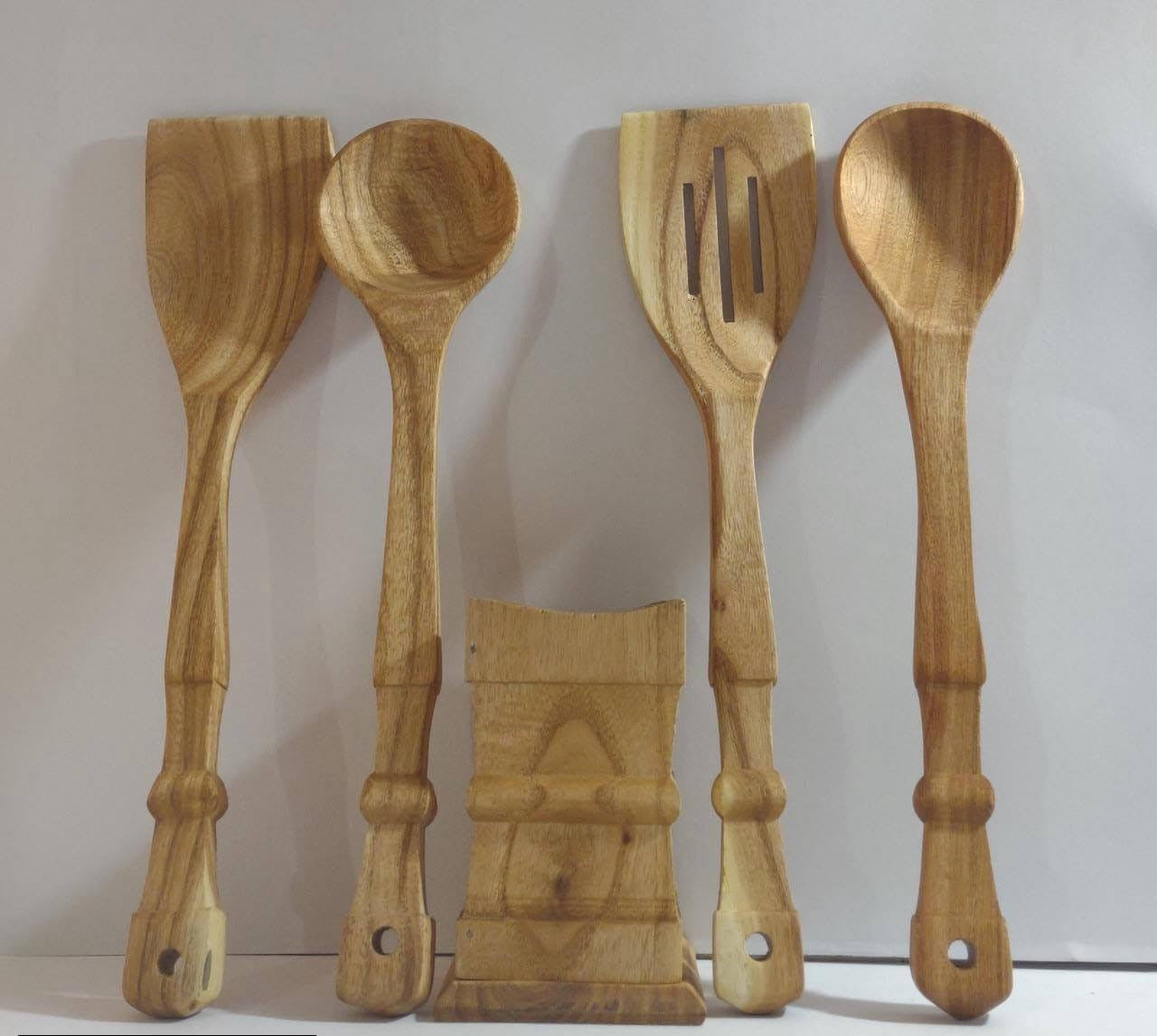 Spoon Set 4 Piece with Holder