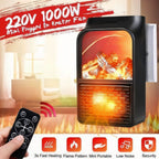 1000w LED Direct Power Flame Room Heater with Wireless Remote and LED Display