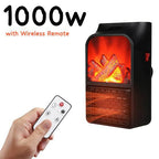 1000w LED Direct Power Flame Room Heater with Wireless Remote and LED Display