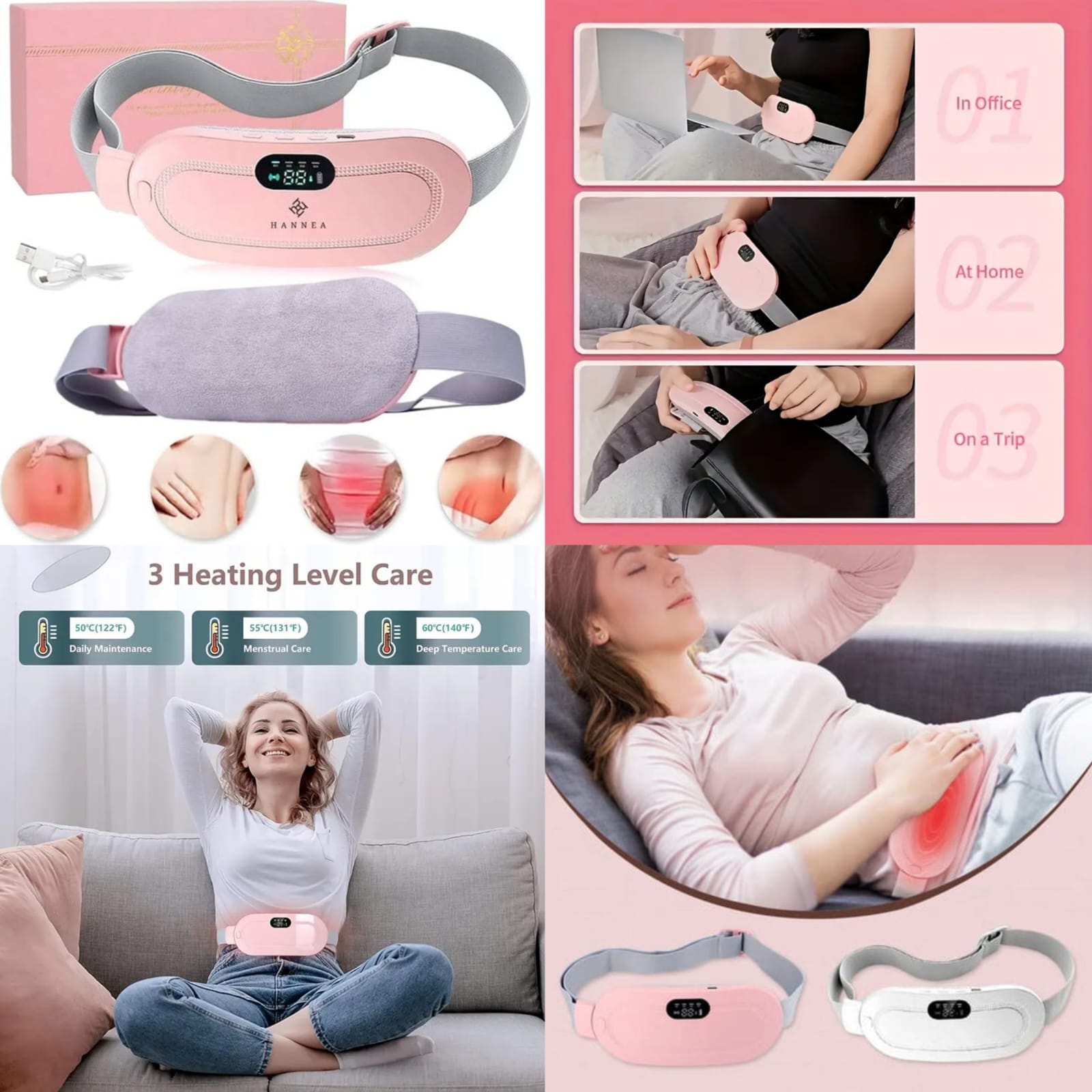 Menstrual Pain Relief Heating Pad – Electric Massager for Period Pain Relief