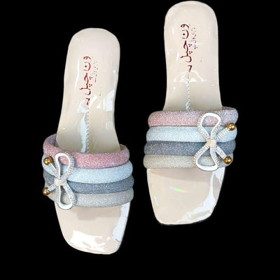Women's Glitter PVC Flats Slippers Style17