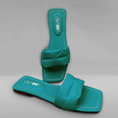 Women's Rexene Casual Flats Slippers Style 19 - Green