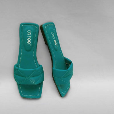 Women's Rexene Casual Flats Slippers Style 19 - Green
