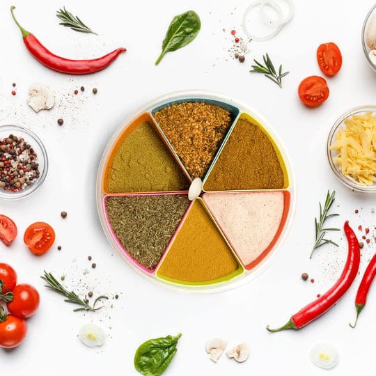 6 Portion Colorful Spice Box
