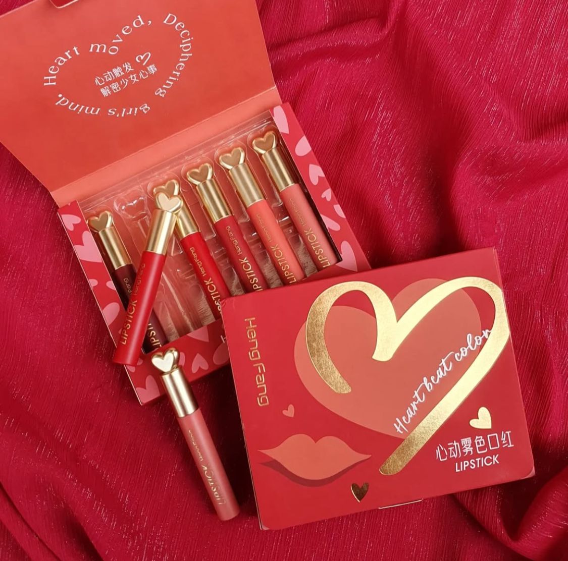 Hengfang heartbeat lipstick 6pcs box