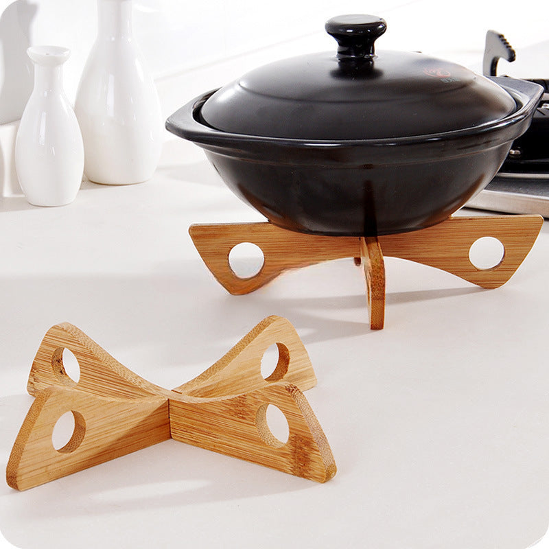 Wooden Pan Pot Holder – Detachable, Heat-Resistant & Non-Slip Stand for Hot Pans, Bowls, and Dishes