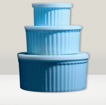 Food Container Set - Freezer Friendly and BPA Free - 3 Pcs -350ml, 850ml, 1800ml