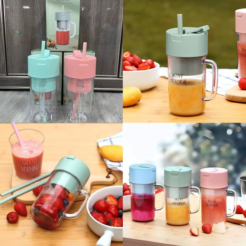 Portable Mini Juicer Blender – USB Rechargeable- with 6 Blades