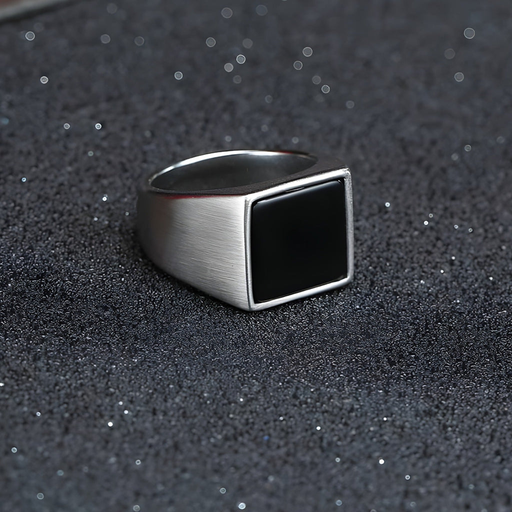 Black Onyx Men’s Luxury Jewelry Set – Necklace, Bracelet & Ring