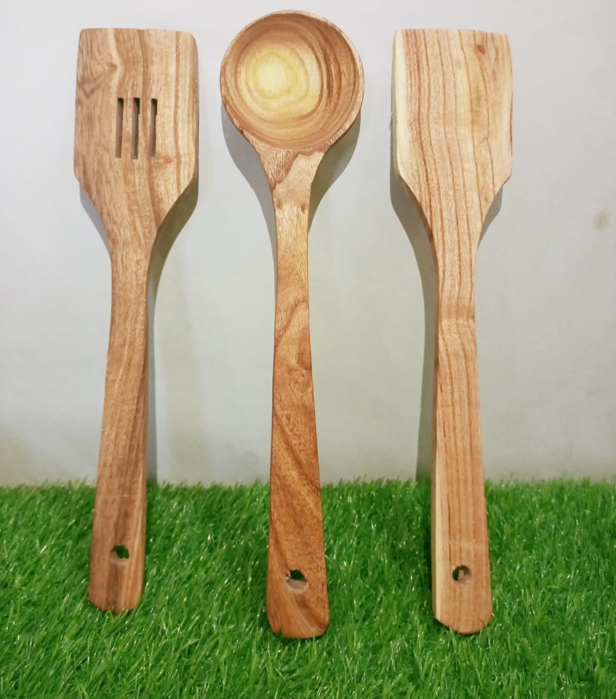 3 Piece Wooden Spatula Set
